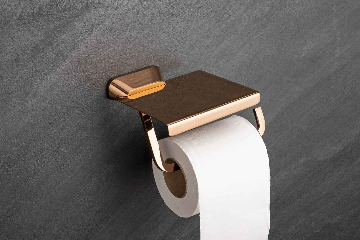 toilet paper holder with flap